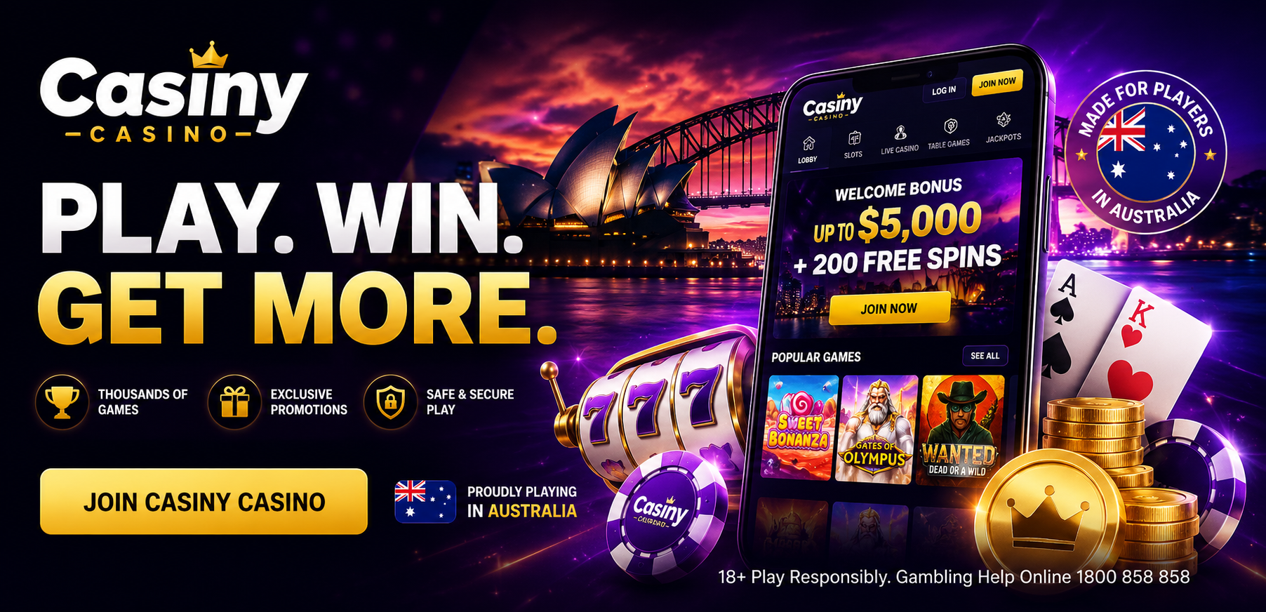 Casiny Casino Australia Welcome Bonus